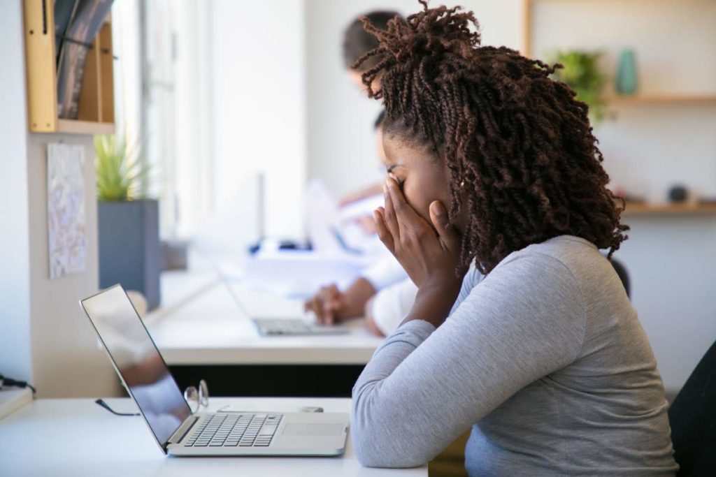 Femme atteinte de stress oxydatif