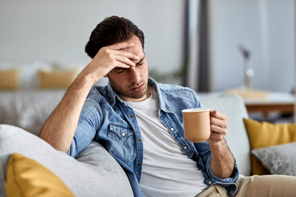 Homme atteint de stress oxydatif